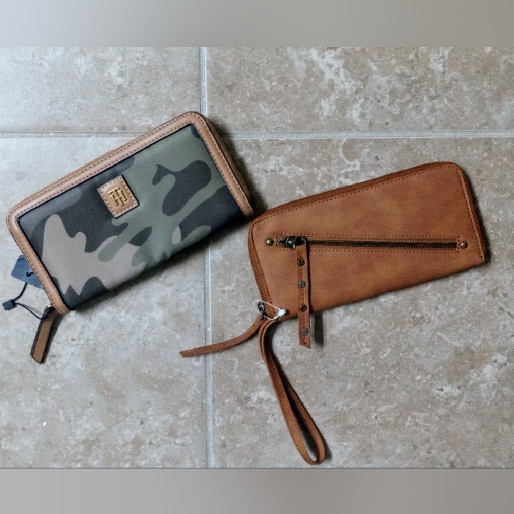 NEW Free People Vegan Wristlet & Tommy Hilfiger Women's Wallet Bundle